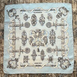 Hermès “Ferronnerie” Silk Pocket Square / Mini Scarf